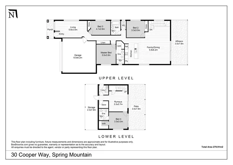 Floorplan of Homely house listing, 30 Cooper Way, Spring Mountain QLD 4300