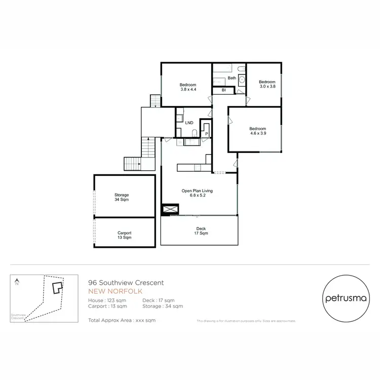 Floorplan of Homely house listing, 96 Southview Crescent, New Norfolk TAS 7140