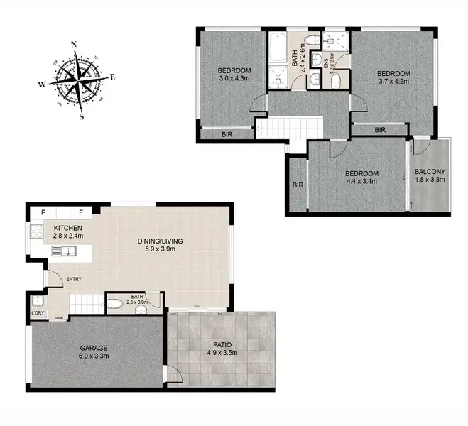 Floorplan of Homely townhouse listing, 17/44 Holland Crescent, Capalaba QLD 4157