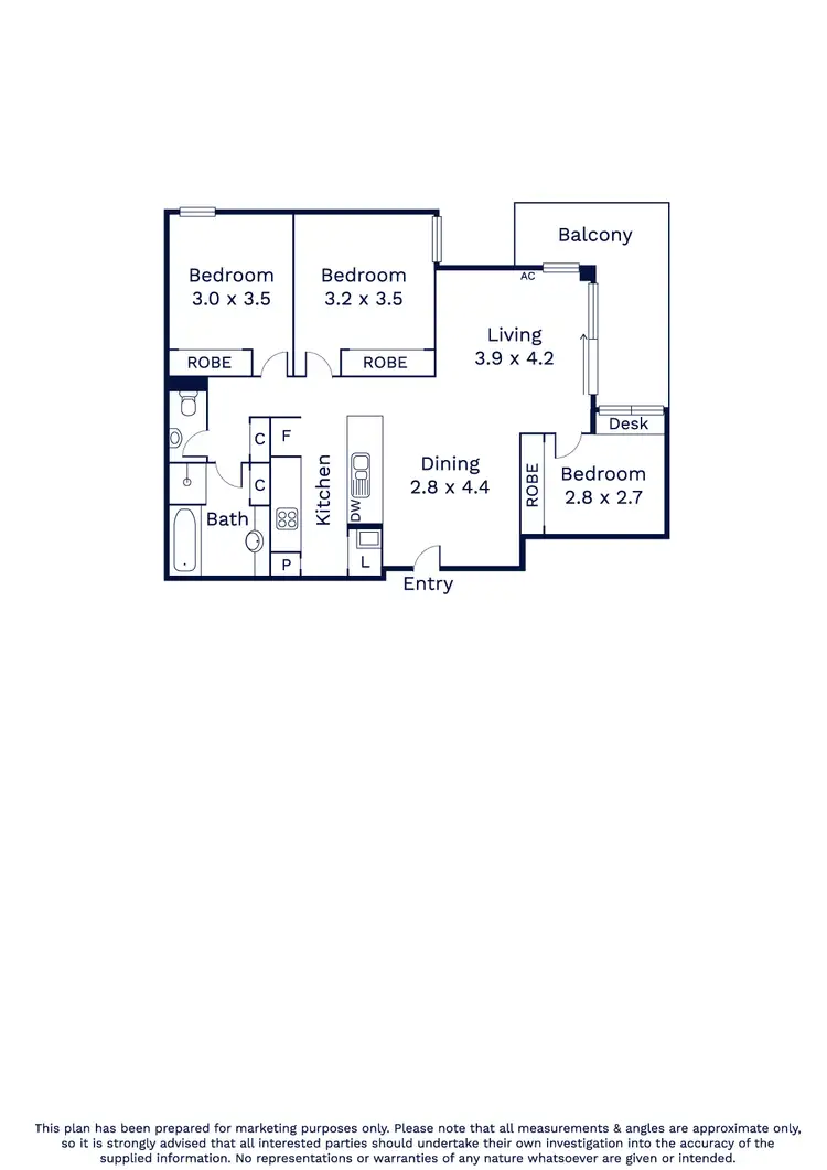 Floorplan of Homely apartment listing, 202/72 Altona Street, Kensington VIC 3031