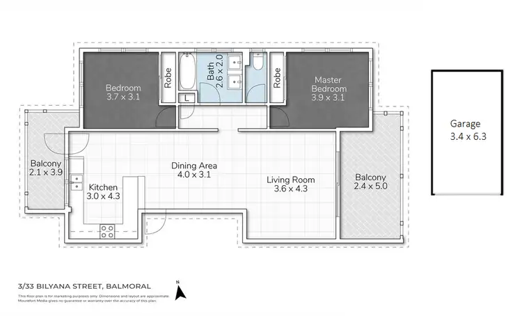 Floorplan of Homely apartment listing, 3/33 Bilyana Street, Balmoral QLD 4171