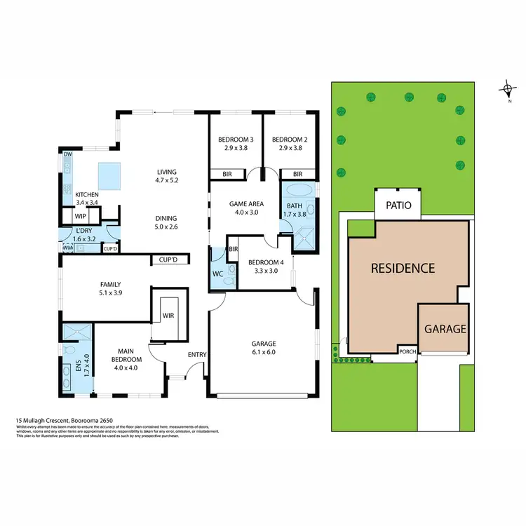 Floorplan of Homely house listing, 15 Mullagh Crescent, Boorooma NSW 2650