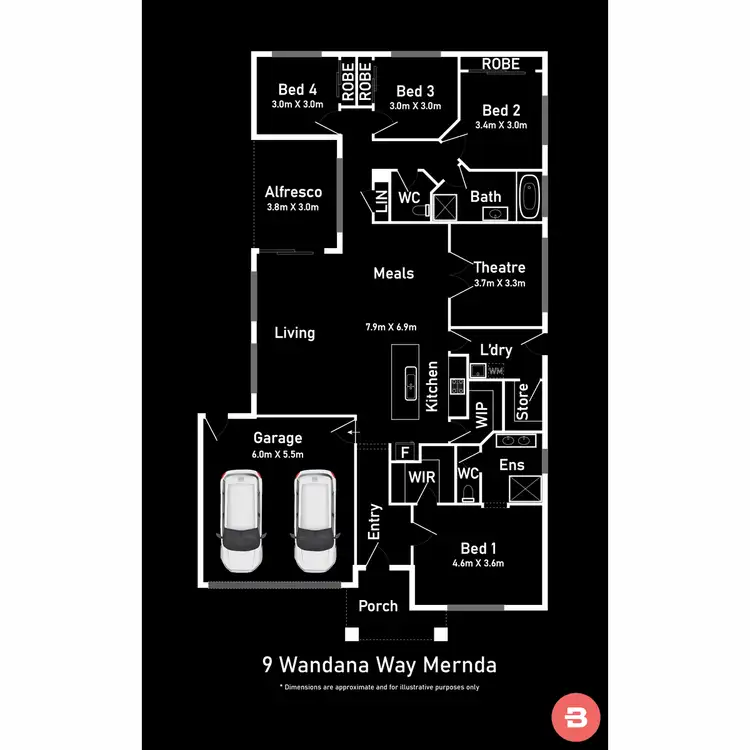 Floorplan of Homely house listing, 9 Wandana Way, Mernda VIC 3754