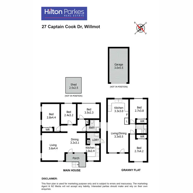 Floorplan of Homely house listing, 27 & 27A Captain Cook Drive, Willmot NSW 2770