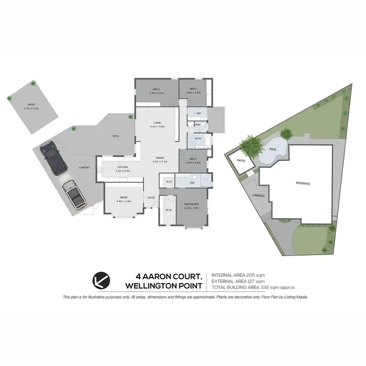 Floorplan of Homely house listing, 4 Aaron Court, Wellington Point QLD 4160