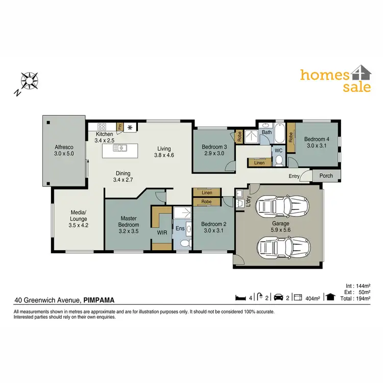 Floorplan of Homely house listing, 40 Greenwich Avenue, Pimpama QLD 4209