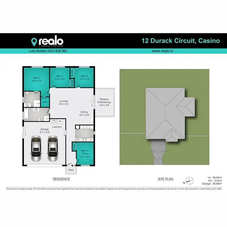 Floorplan of Homely house listing, 12 Durack Circuit, Casino NSW 2470