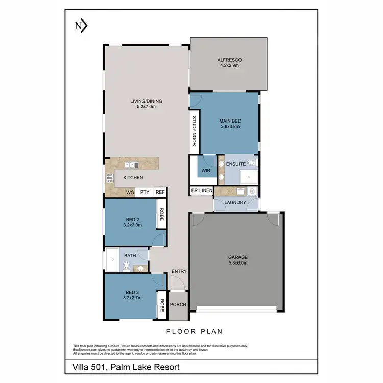 Floorplan of Homely retirement listing, Villa 501/97-161 Hogg Street, Cranley QLD 4350