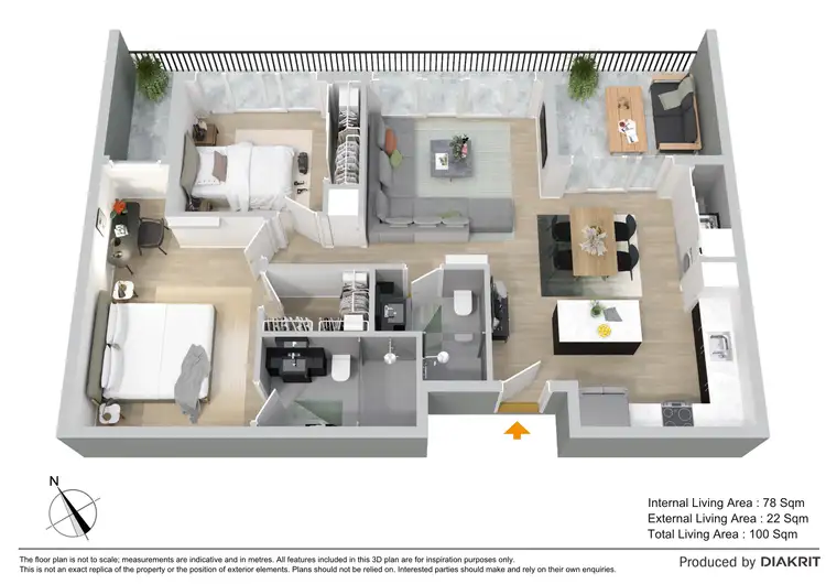 Floorplan of Homely unit listing, 305/5 Spring Street, Sippy Downs QLD 4556