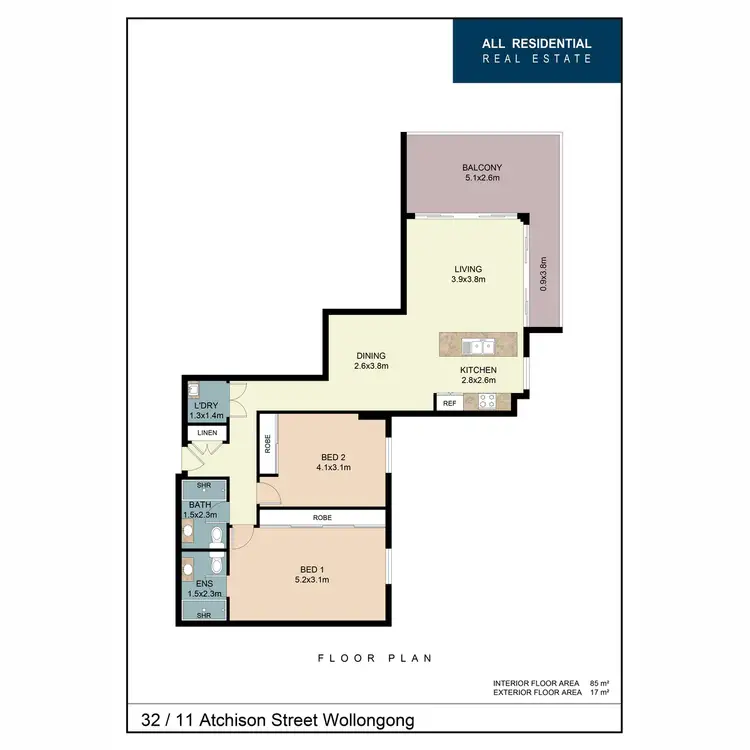 Floorplan of Homely apartment listing, 32/11 Atchison Street, Wollongong NSW 2500