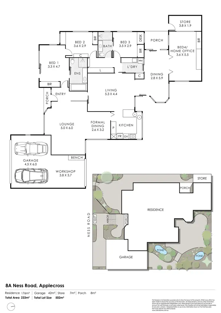 Floorplan of Homely house listing, 8A Ness Road, Applecross WA 6153
