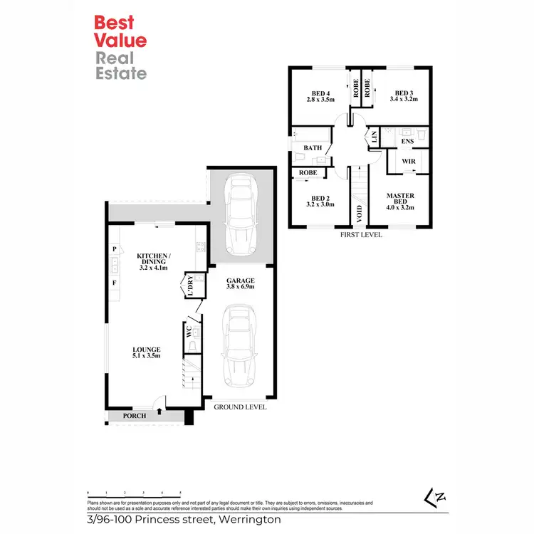 Floorplan of Homely townhouse listing, 3/96-100 Princess Street, Werrington NSW 2747