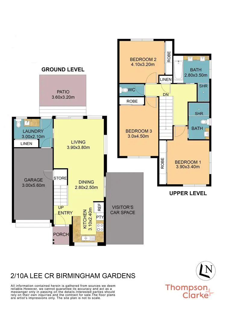 Floorplan of Homely townhouse listing, 2/10A Lee Crescent, Birmingham Gardens NSW 2287
