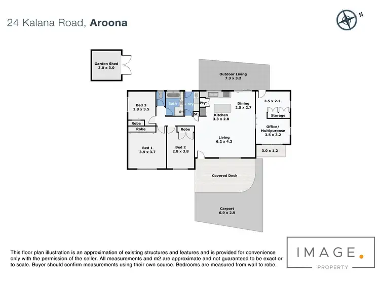 Floorplan of Homely house listing, 24 Kalana Road, Aroona QLD 4551