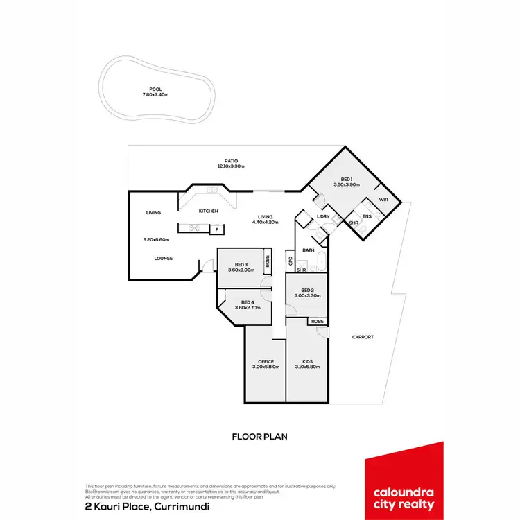 Floorplan of Homely house listing, 2 Kauri Place, Currimundi QLD 4551