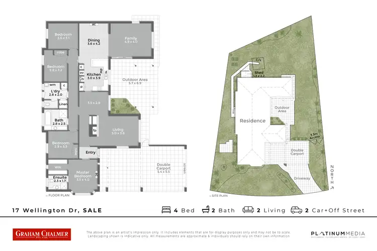 Floorplan of Homely house listing, 17 Wellington Drive, Sale VIC 3850