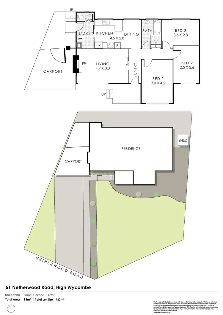 Floorplan of Homely house listing, 51 Netherwood Road, High Wycombe WA 6057