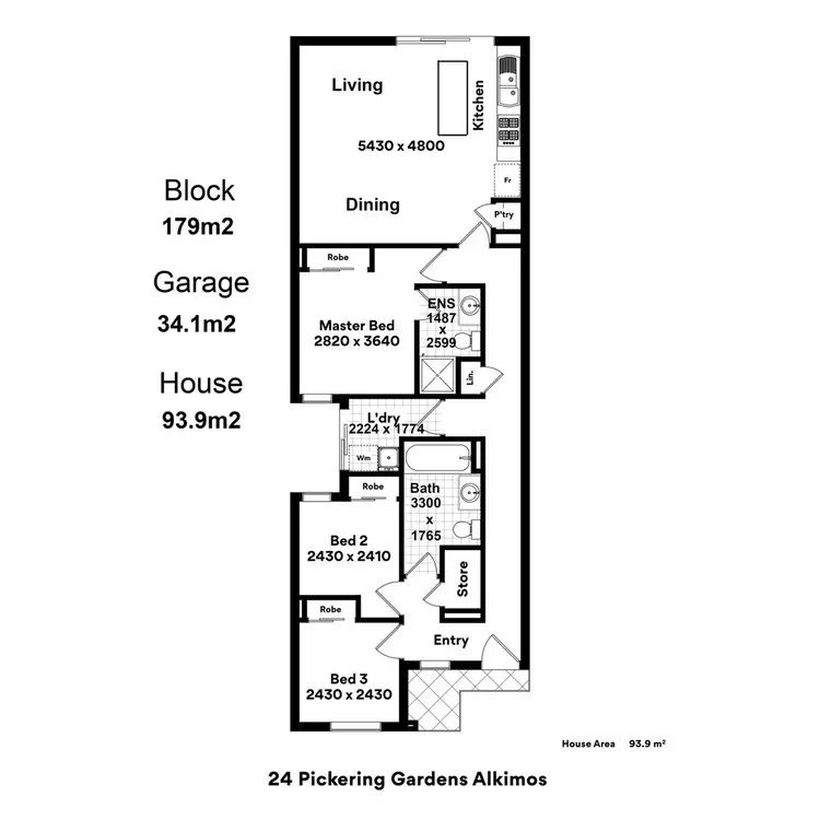 Floorplan of Homely house listing, 24 Pickering Gardens, Alkimos WA 6038