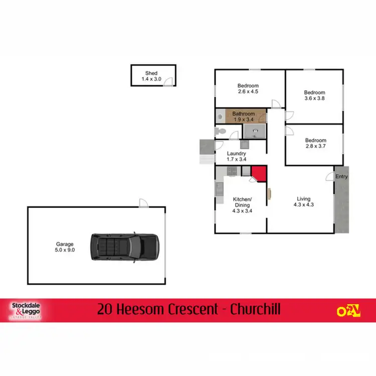 Floorplan of Homely house listing, 20 Heesom Crescent, Churchill VIC 3842