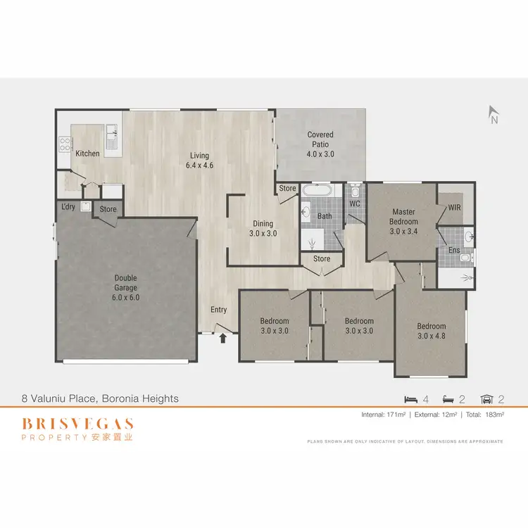 Floorplan of Homely house listing, 8 Valuniu Place, Boronia Heights QLD 4124
