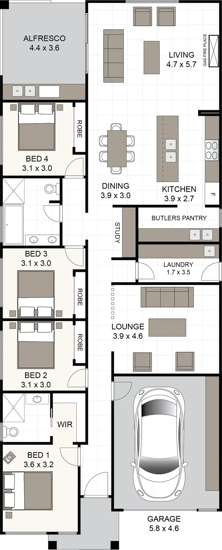 Floorplan of Homely house listing, 40B Verdant Drive, Gledswood Hills NSW 2557