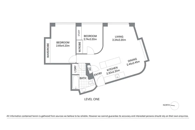Floorplan of Homely apartment listing, 2/44 Bridge Street, Sydney NSW 2000