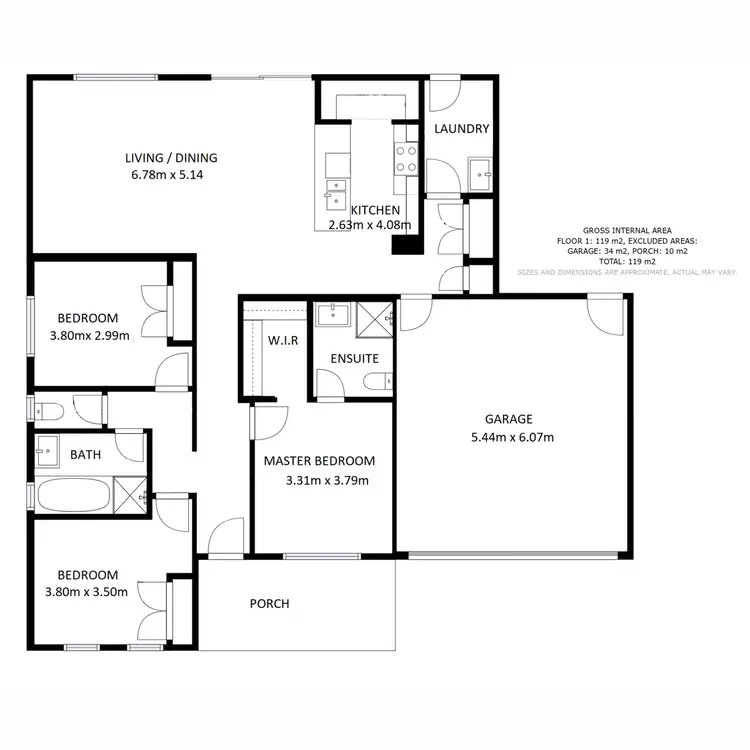 Floorplan of Homely house listing, 6 Kars Street, Yackandandah VIC 3749