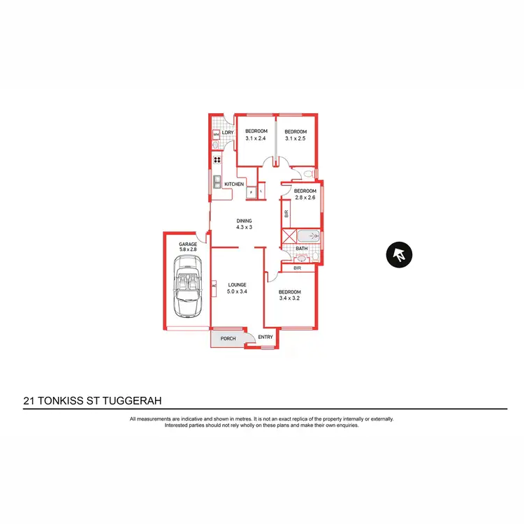Floorplan of Homely house listing, 21 Tonkiss Street, Tuggerah NSW 2259