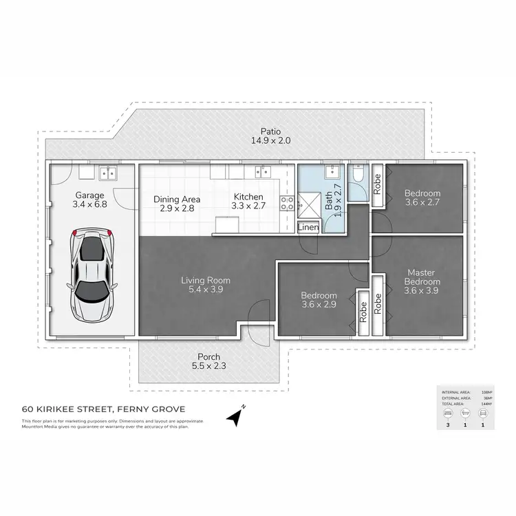 Floorplan of Homely house listing, 60 Kirikee Street, Ferny Grove QLD 4055