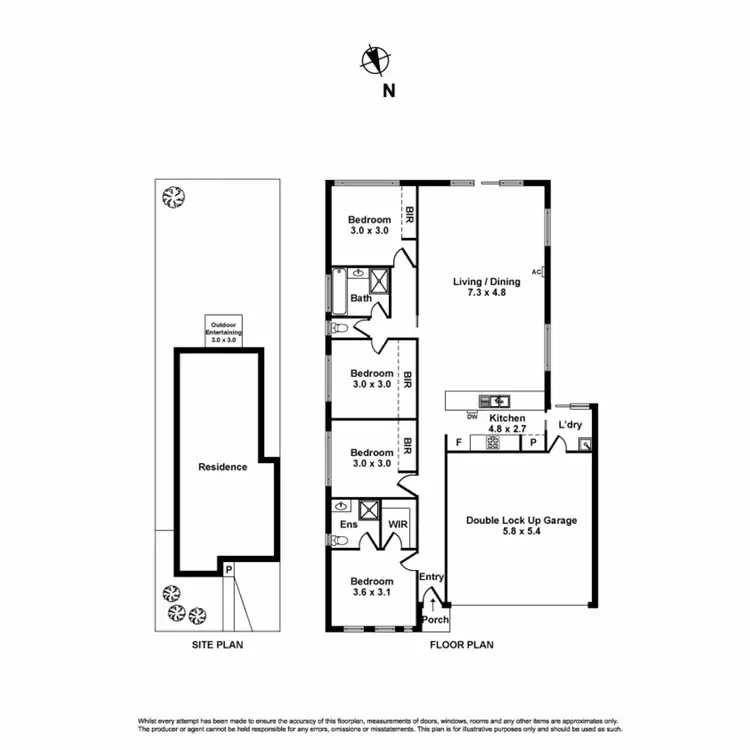 Floorplan of Homely house listing, 1 Gillespie Drive, Weir Views VIC 3338