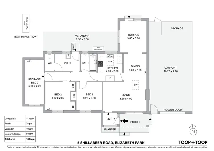 Floorplan of Homely house listing, 5 Shillabeer Road, Elizabeth Park SA 5113