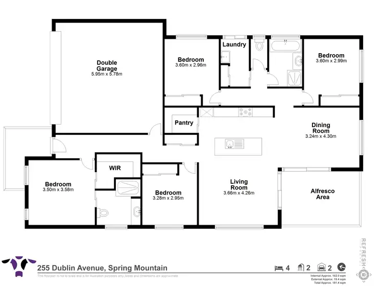Floorplan of Homely house listing, 255 Dublin Avenue, Spring Mountain QLD 4300
