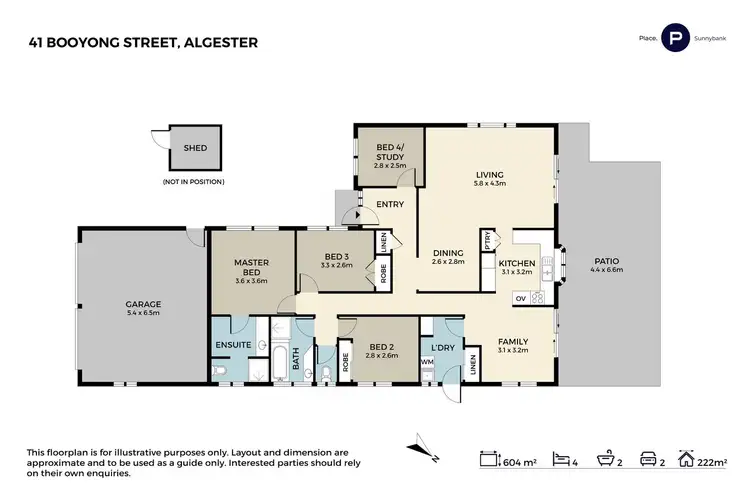 Floorplan of Homely house listing, 41 Booyong Street, Algester QLD 4115