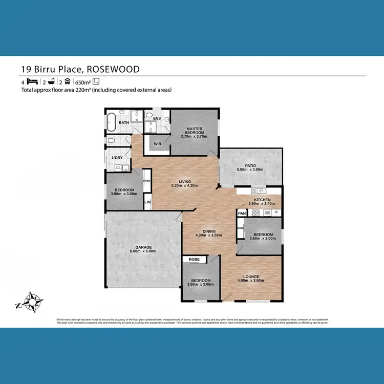 Floorplan of Homely house listing, 19 Birru Place, Rosewood QLD 4340