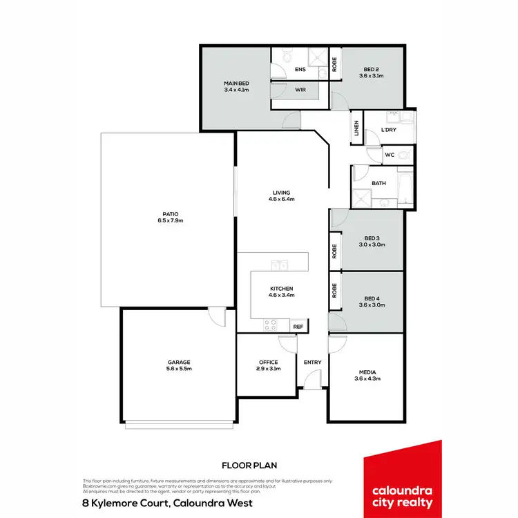 Floorplan of Homely house listing, 8 Kylemore Court, Caloundra West QLD 4551