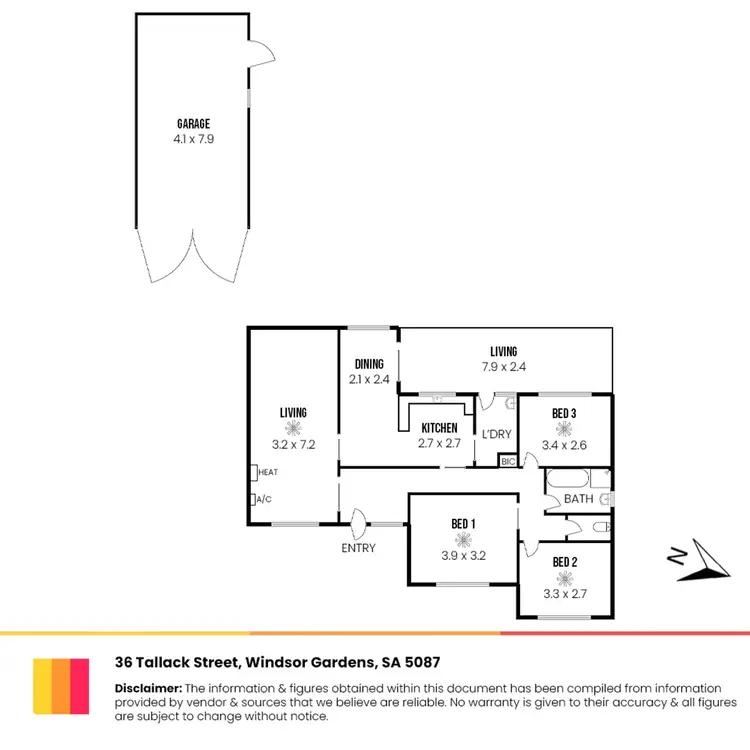 Floorplan of Homely house listing, 36 Tallack Street, Windsor Gardens SA 5087