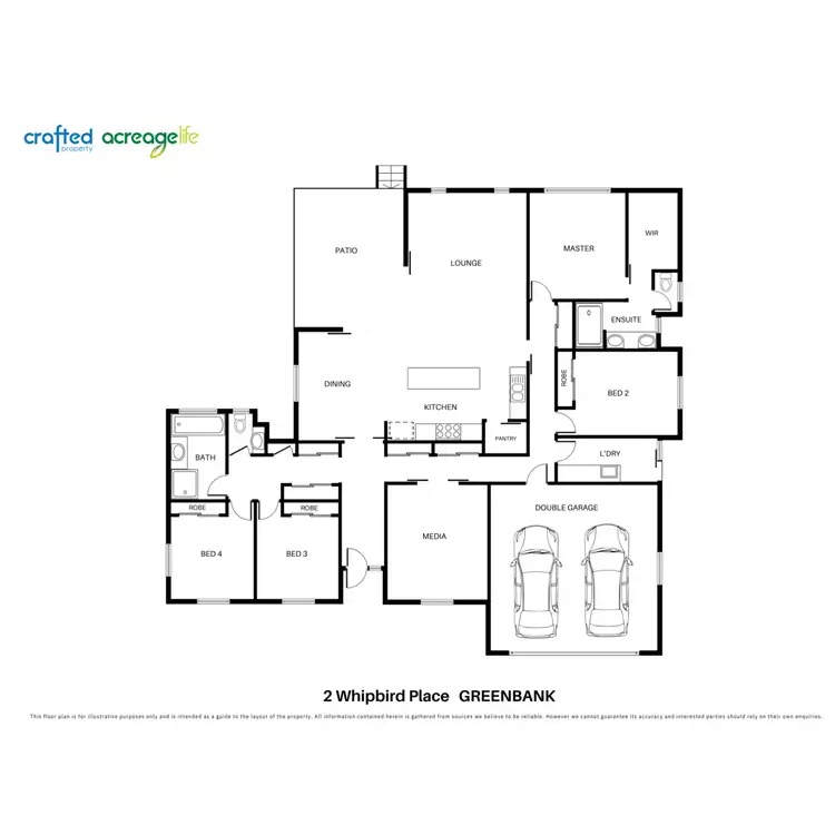 Floorplan of Homely rural property listing, 2 Whipbird Place, Greenbank QLD 4124