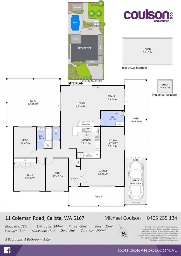 Floorplan of Homely house listing, 11 Coleman Road, Calista WA 6167