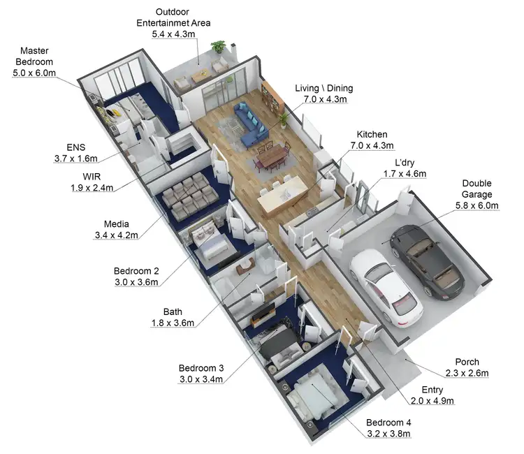 Floorplan of Homely house listing, 1 Wallis Circuit, North Lakes QLD 4509