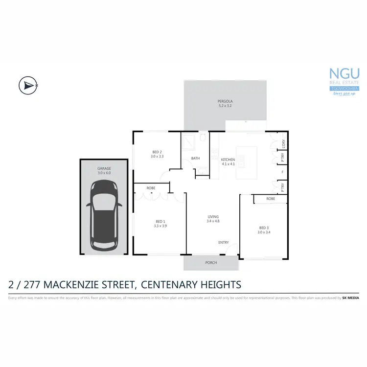 Floorplan of Homely unit listing, 2/277 Mackenzie Street, Centenary Heights QLD 4350