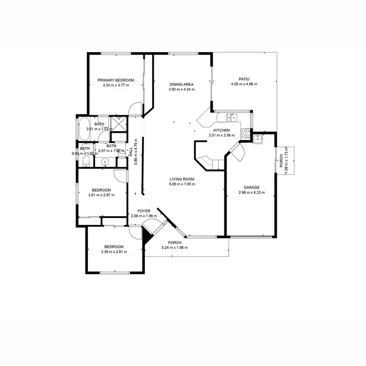 Floorplan of Homely house listing, 3 Grohn Street, Bundaberg North QLD 4670