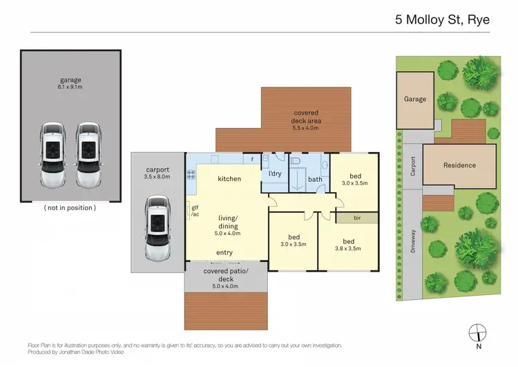 Floorplan of Homely house listing, 5 Molloy Street, Rye VIC 3941