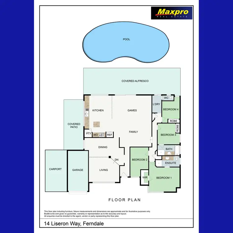 Floorplan of Homely house listing, 14 Liseron Way, Ferndale WA 6148