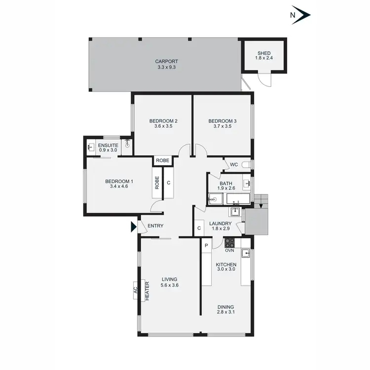 Floorplan of Homely house listing, 20 Bromley Street, Rosebud VIC 3939