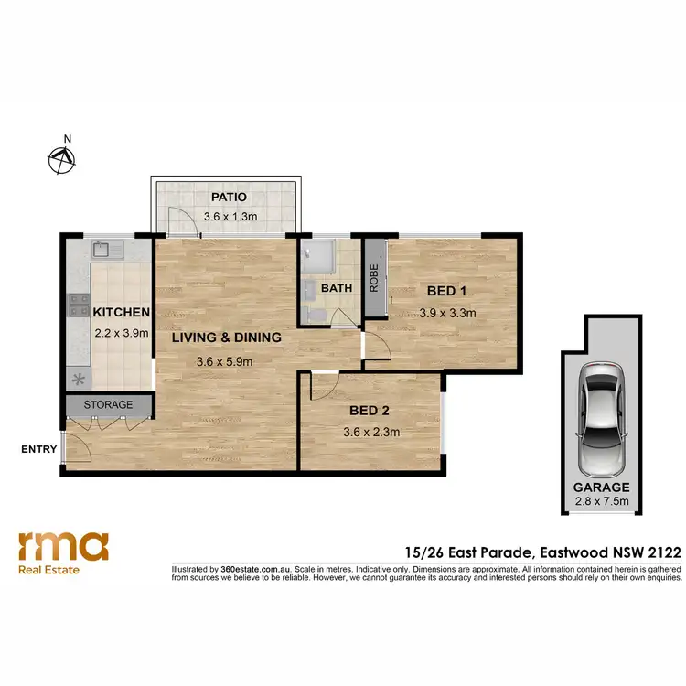 Floorplan of Homely unit listing, 15/26 East Parade, Eastwood NSW 2122