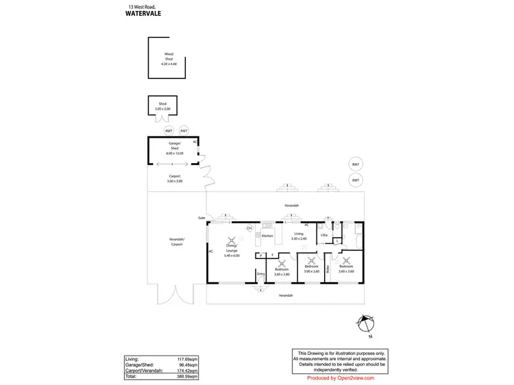 Floorplan of Homely house listing, 13 West Road, Watervale SA 5452