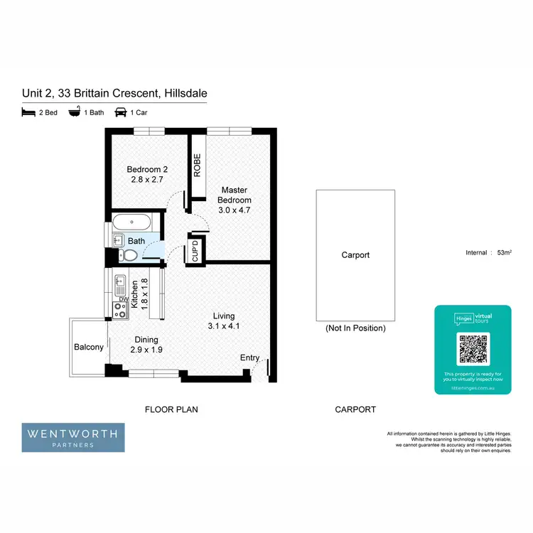 Floorplan of Homely apartment listing, 2/33 Brittain Crescent, Hillsdale NSW 2036