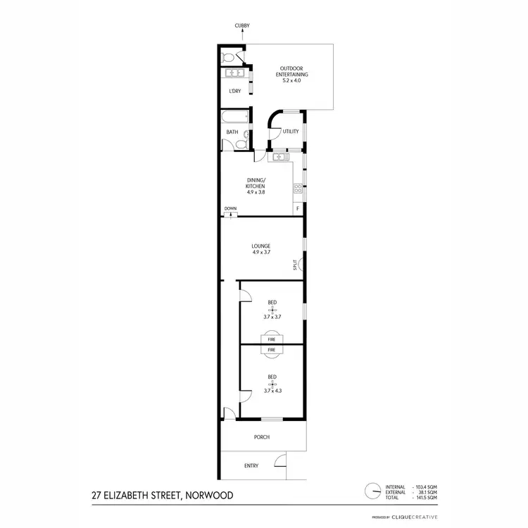 Floorplan of Homely house listing, 27 Elizabeth Street, Norwood SA 5067