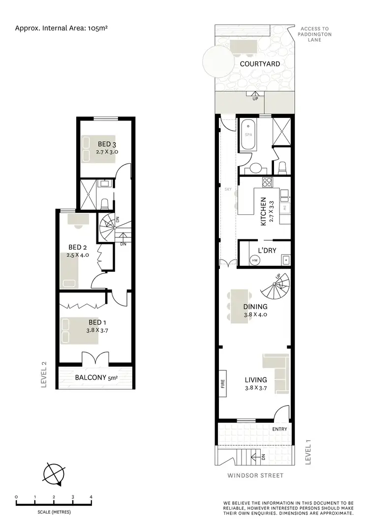 Floorplan of Homely terrace listing, 169 Windsor Street, Paddington NSW 2021