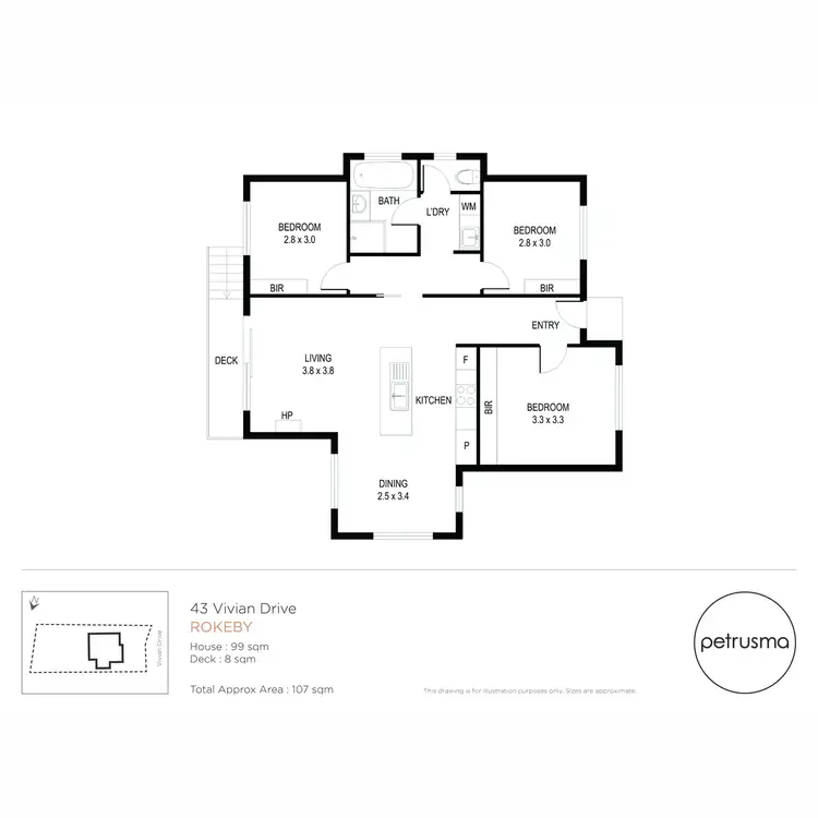 Floorplan of Homely house listing, 43 Vivian Drive, Rokeby TAS 7019